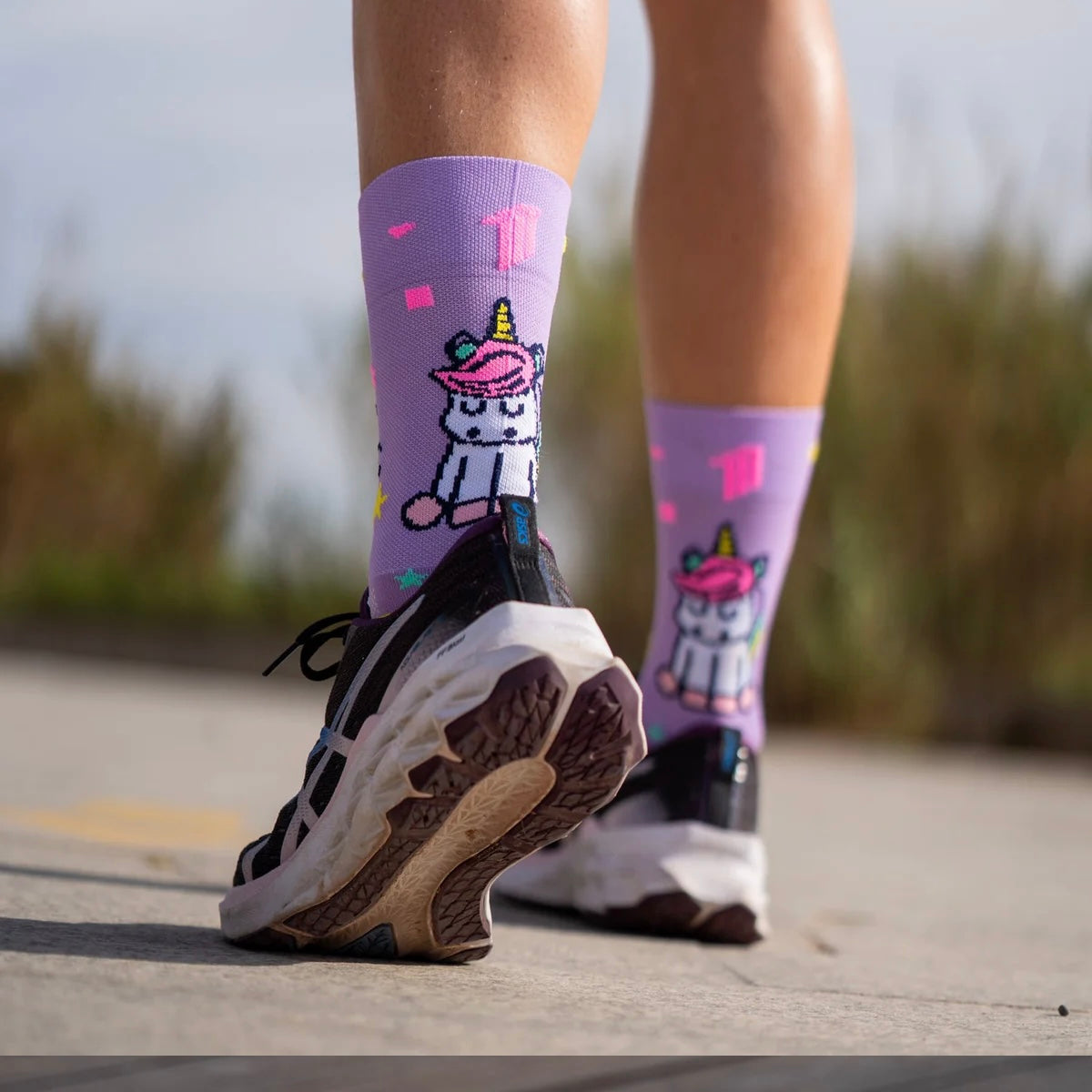 Stay Magic Purple – Running Socks
