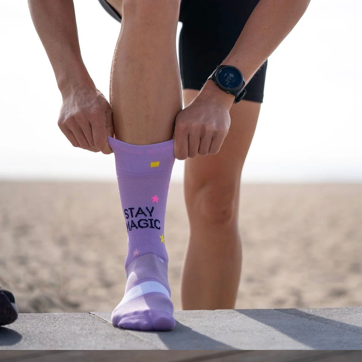 Stay Magic Purple – Running Socks