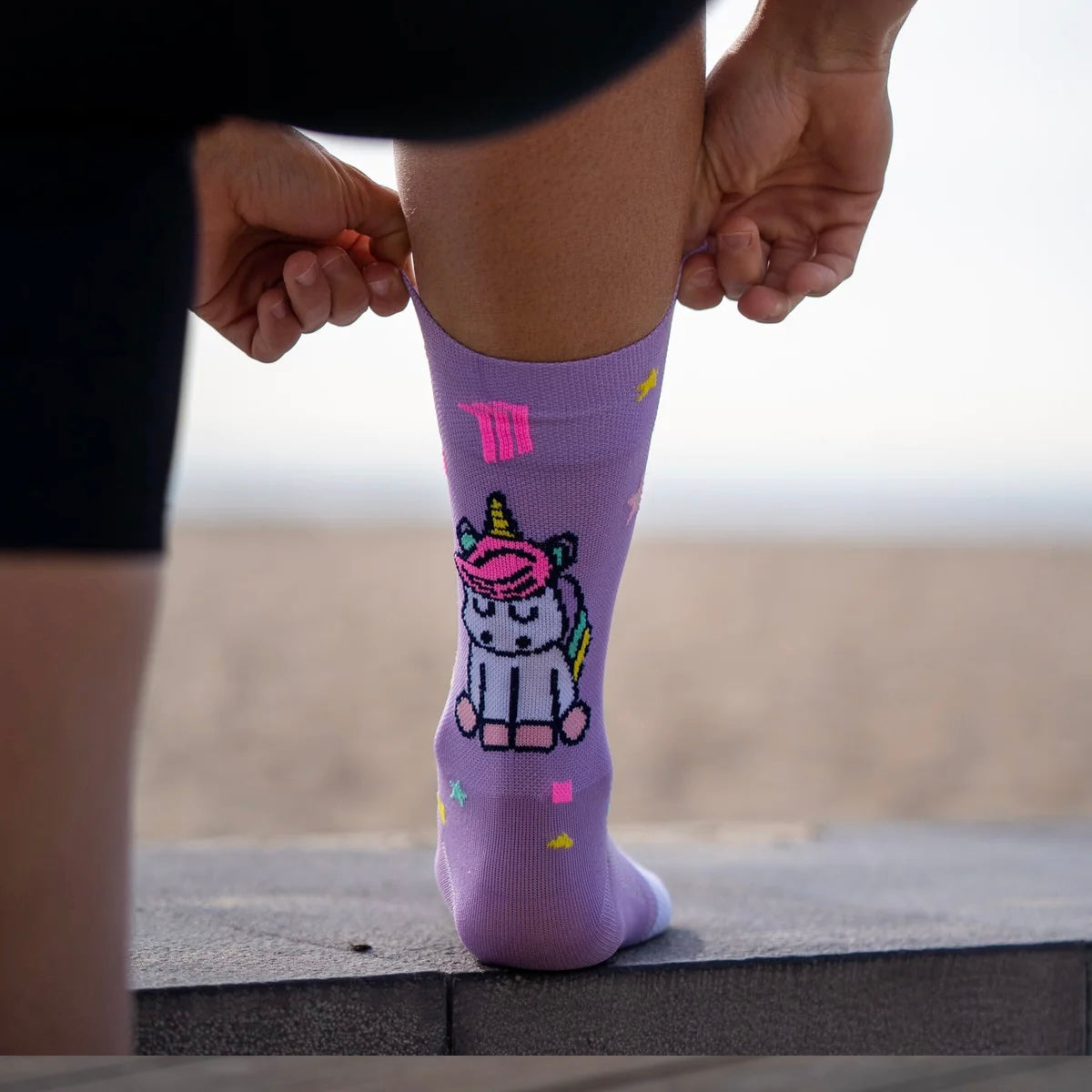 Stay Magic Purple – Running Socks