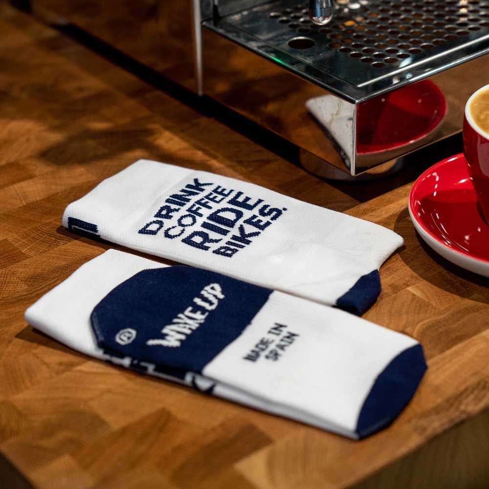 Drink Coffee Blue – Cycling Socks