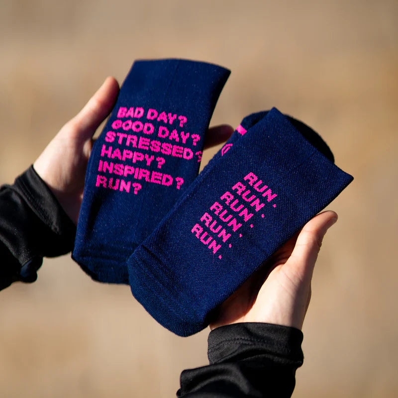 Just Run Blue - Running Socks