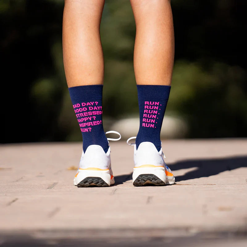 Just Run Blue - Running Socks