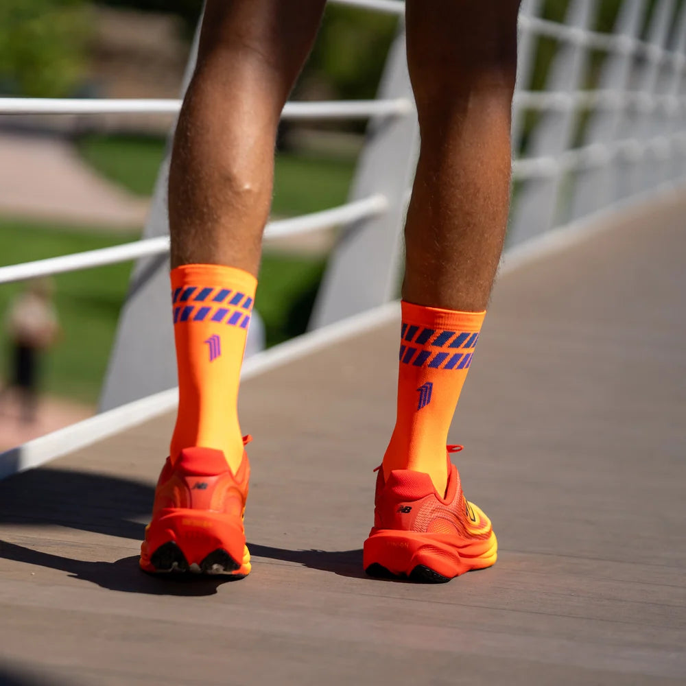 Ultralight Pro Striped Orange - Run Ultralight Socks