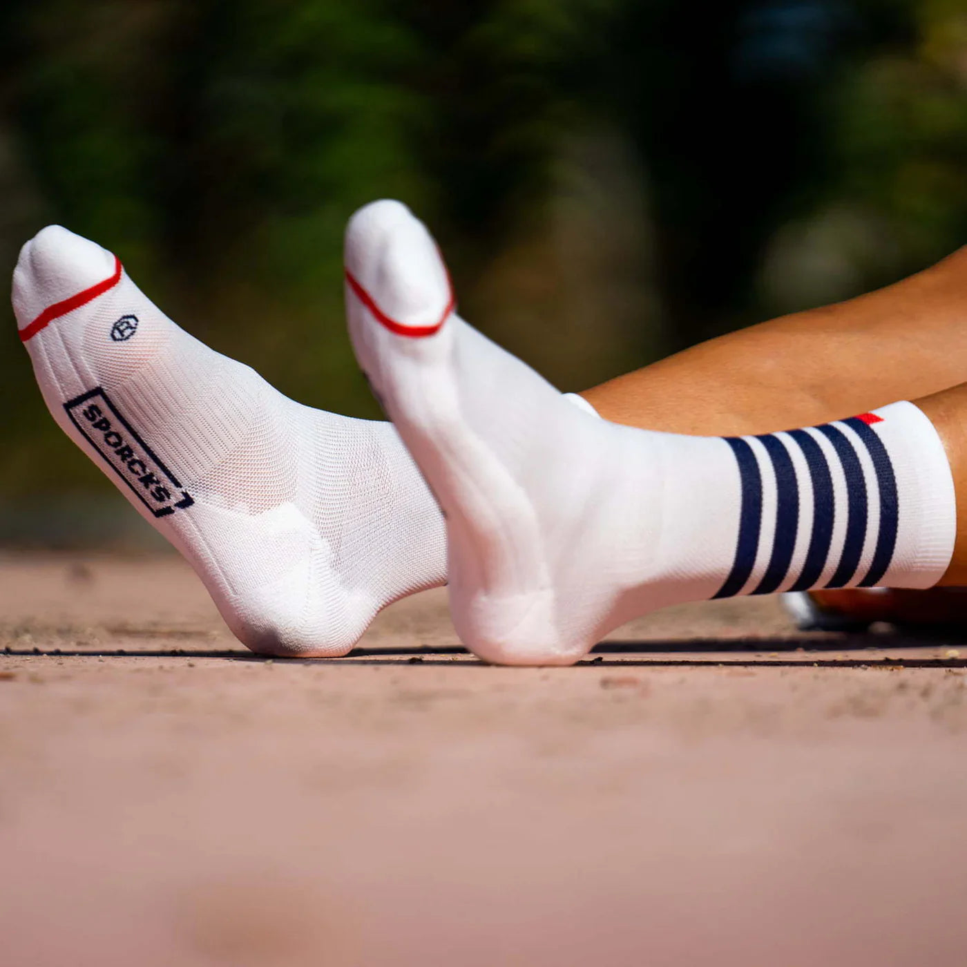 Red Air White Run Ultralight Socks