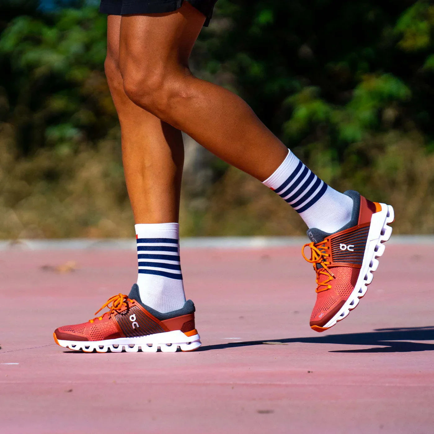 Red Air White Run Ultralight Socks