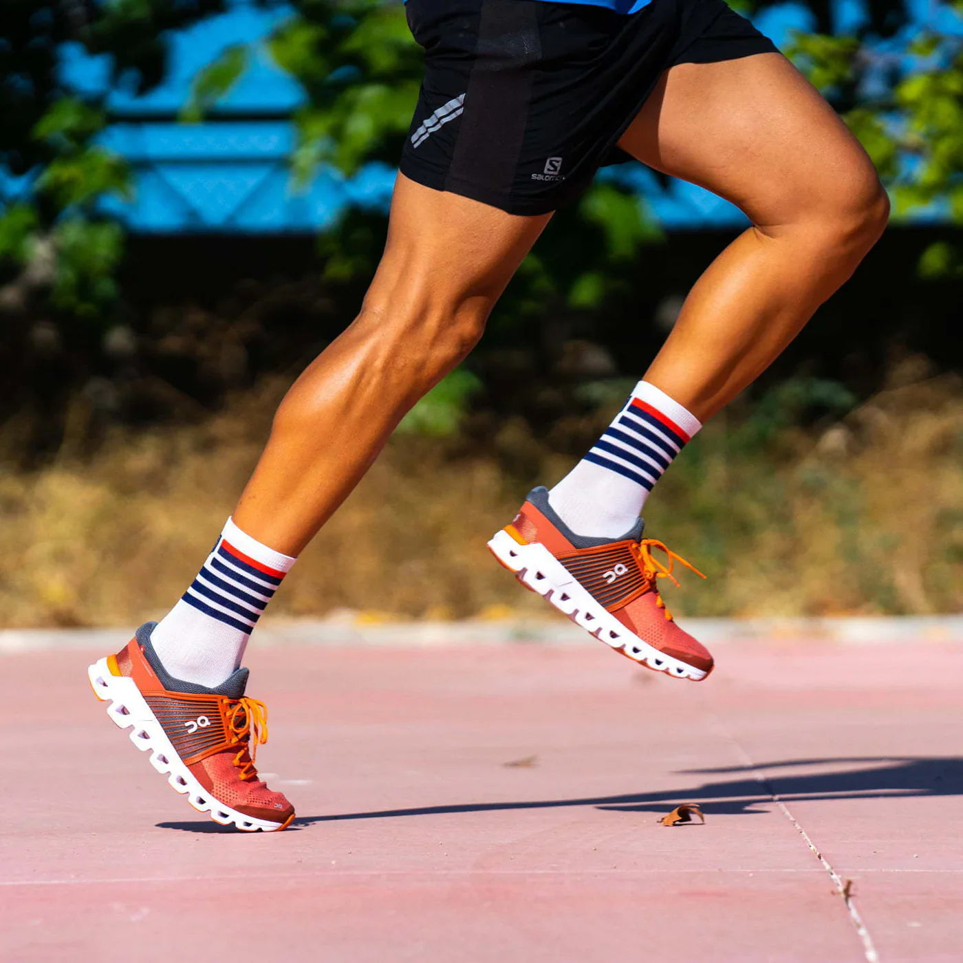 Red Air White Run Ultralight Socks