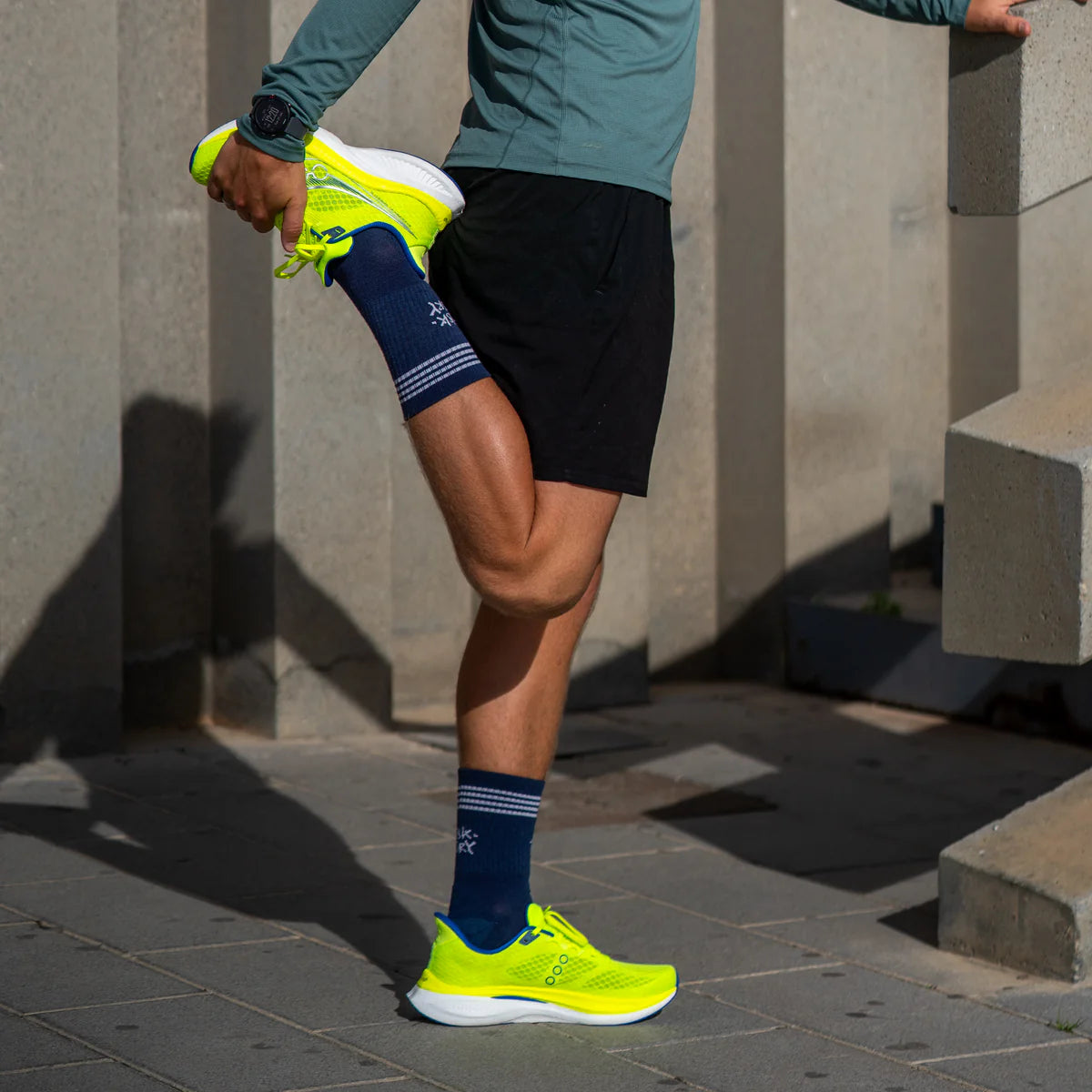 No Risk Blue - Running Socks