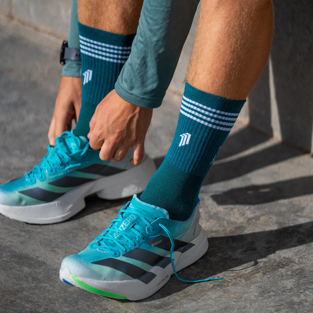 No Risk Green - Running Socks