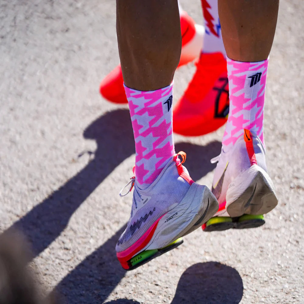Flow Pink - Running Socks