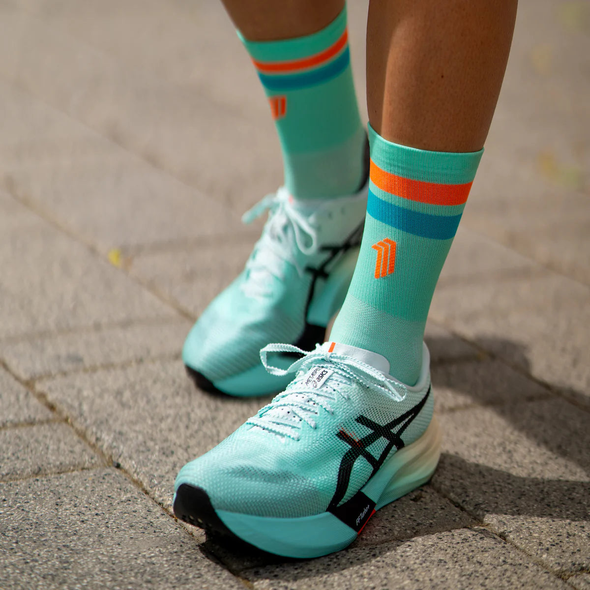 Pro Green Orange - Run Ultralight Socks