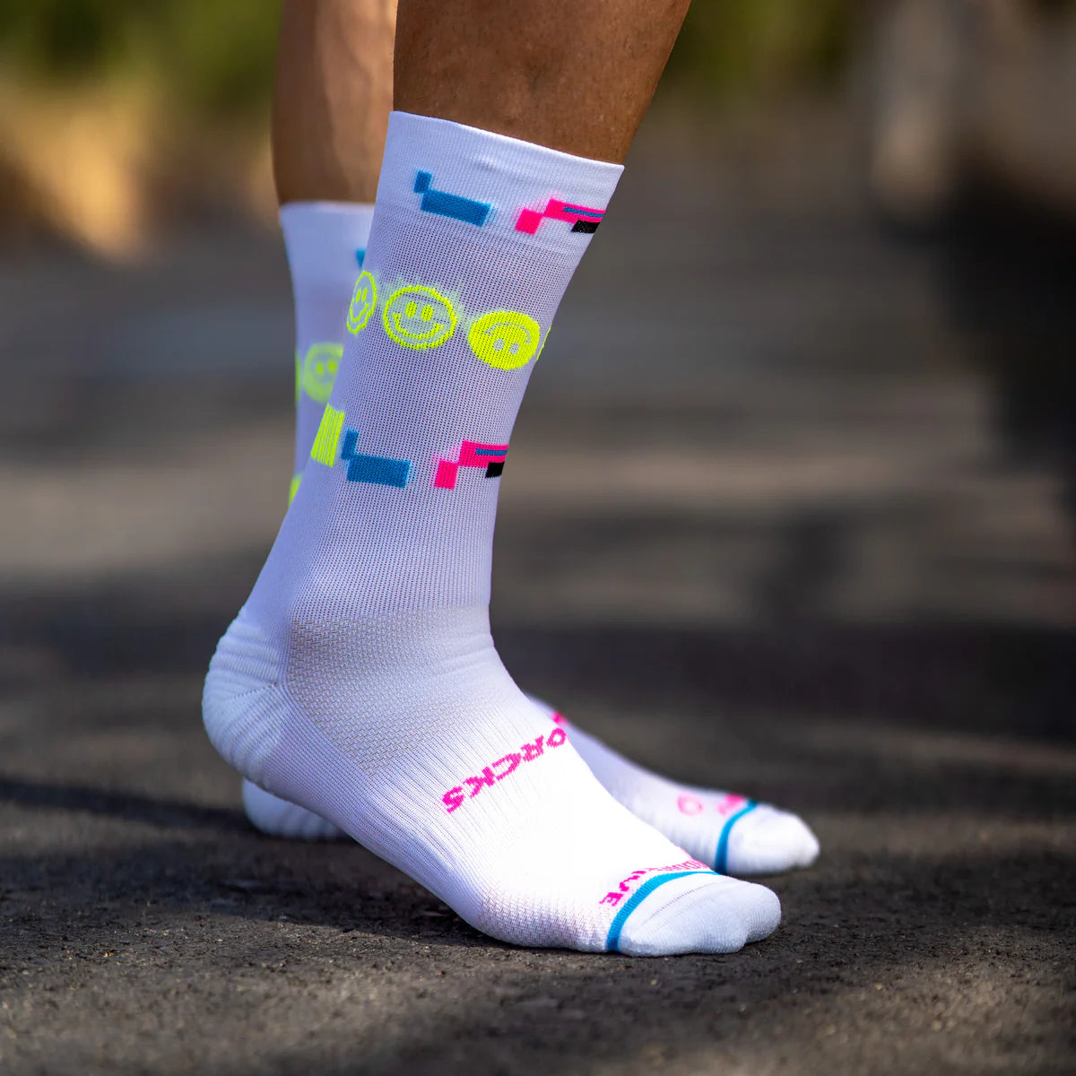 80`S Night White - Running Socks