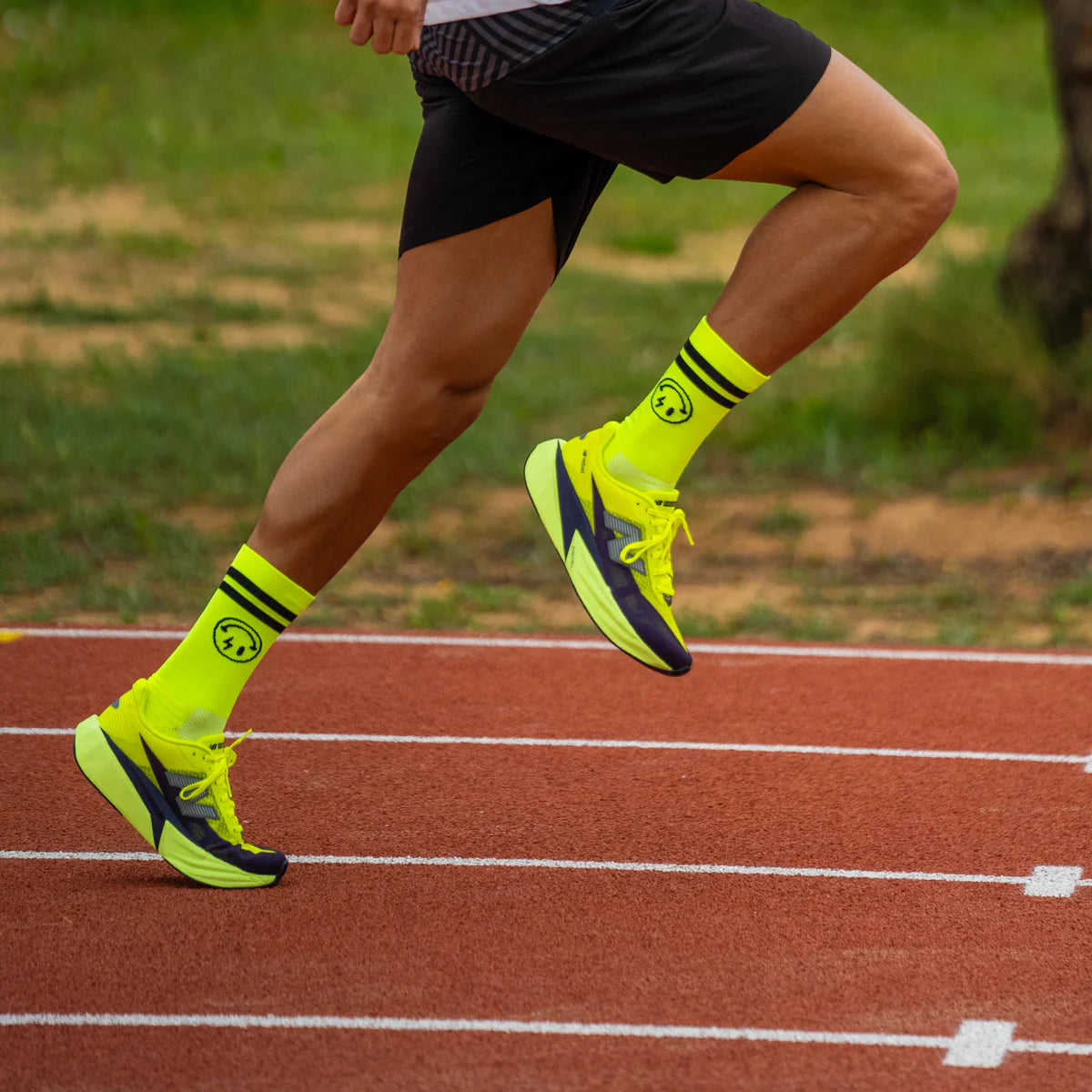 Electrified Yellow - Running Socks