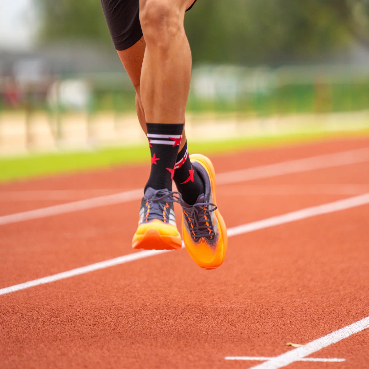 Run Star Red - Running Socks