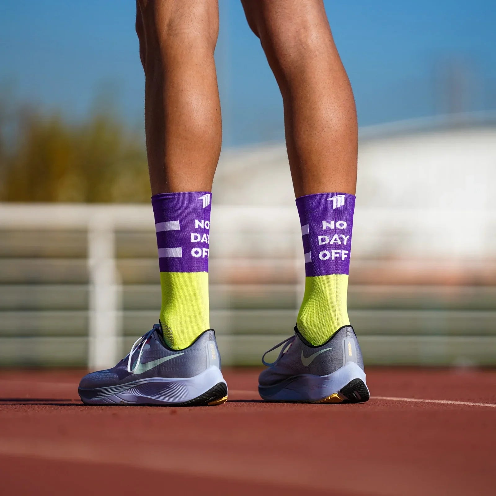 No Days Off Purple – Running Socks