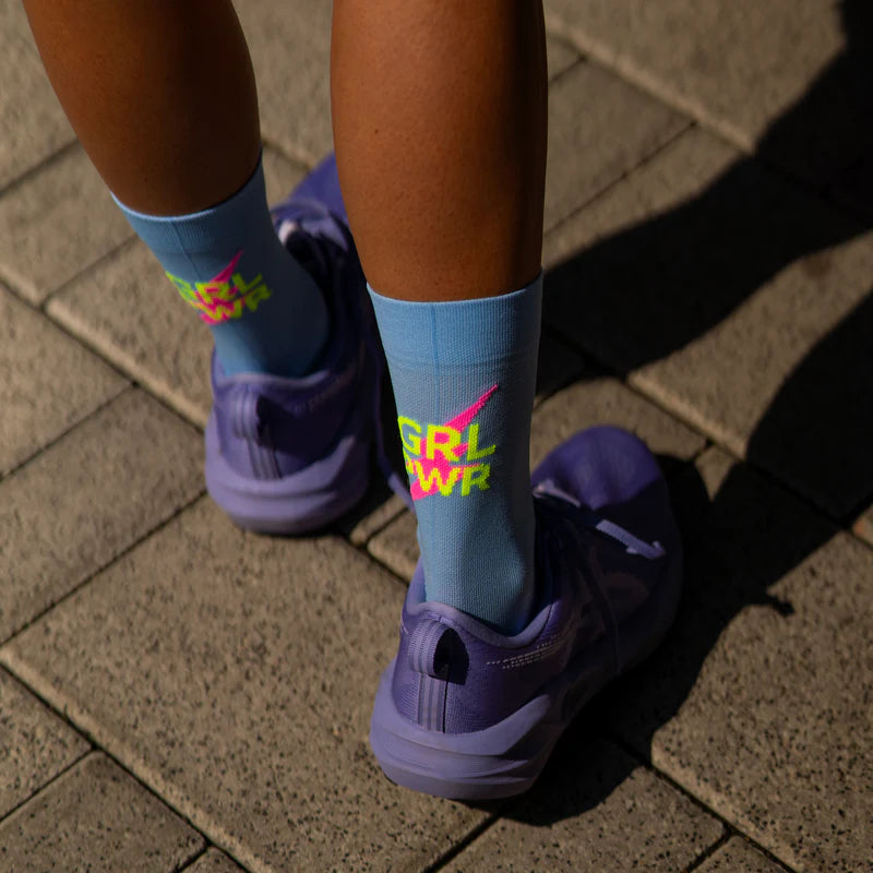 Girls Power Blue - Running Socks