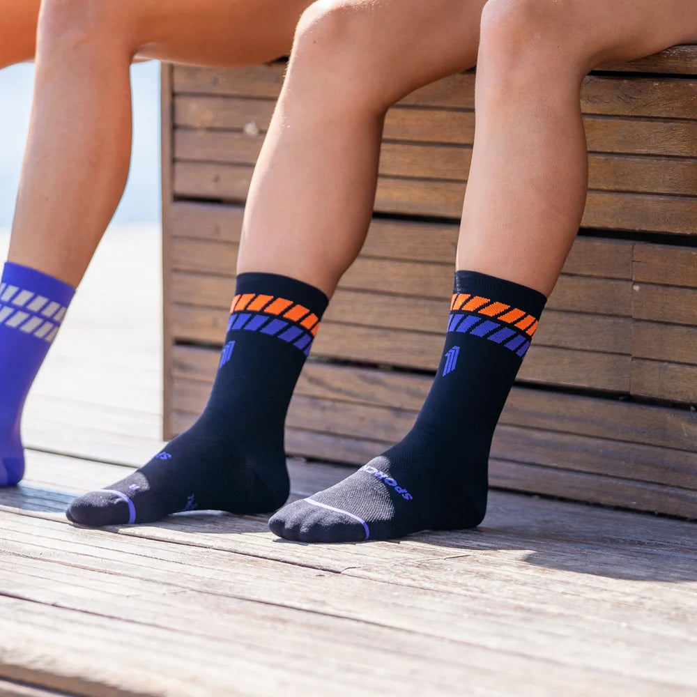 Ultralight Pro Striped Black - Run Ultralight Socks