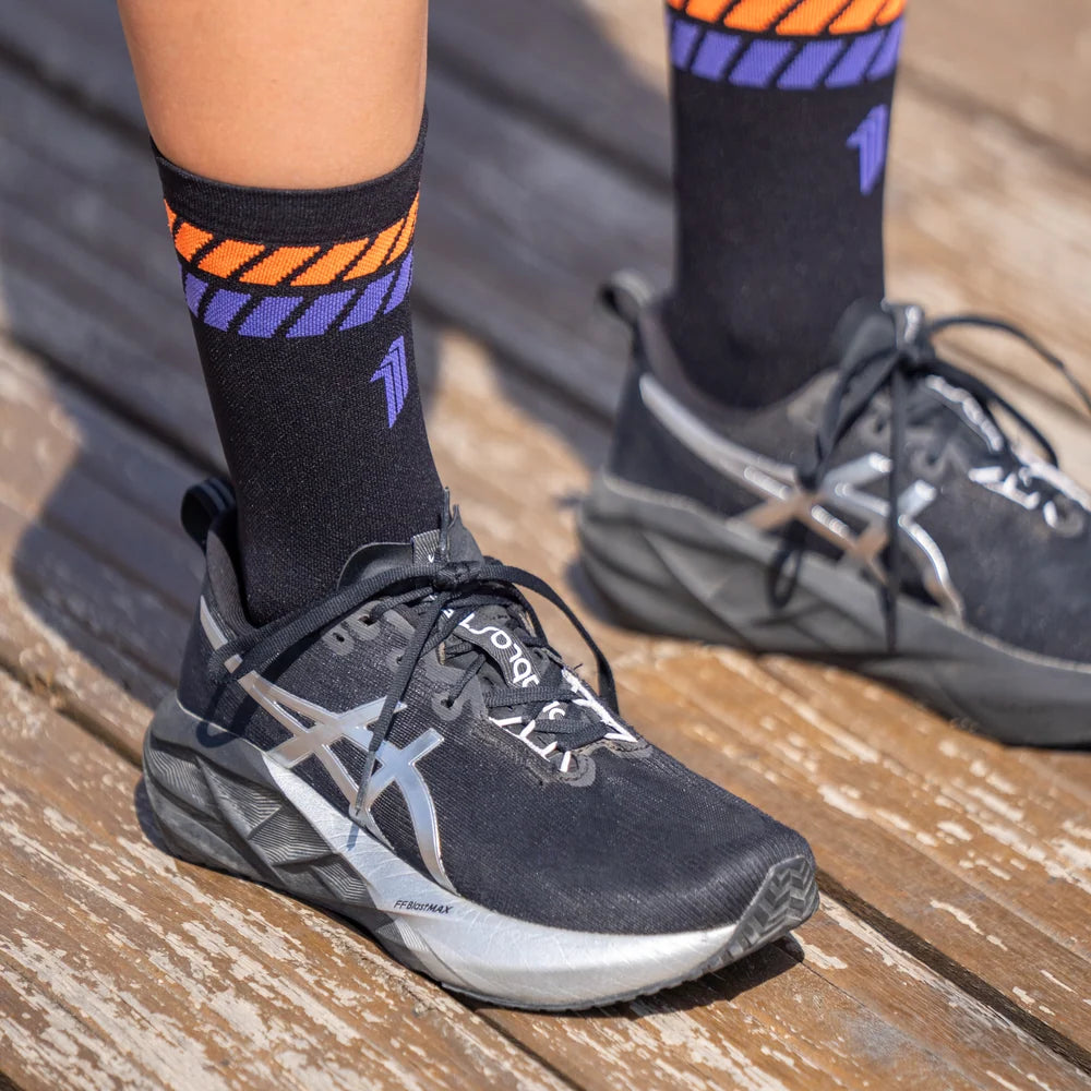 Ultralight Pro Striped Black - Run Ultralight Socks