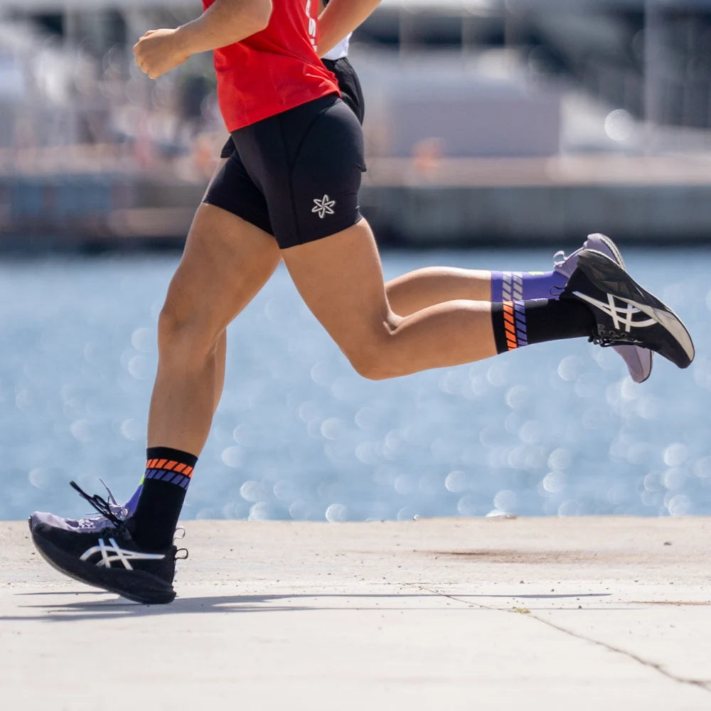 Ultralight Pro Striped Black - Run Ultralight Socks