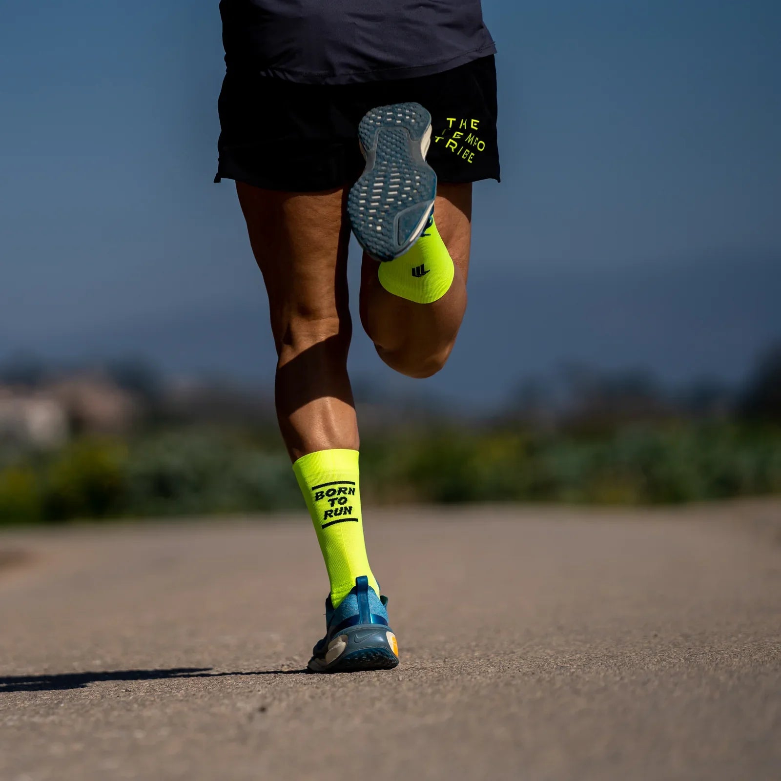 Born To Run Yellow – Running Socks