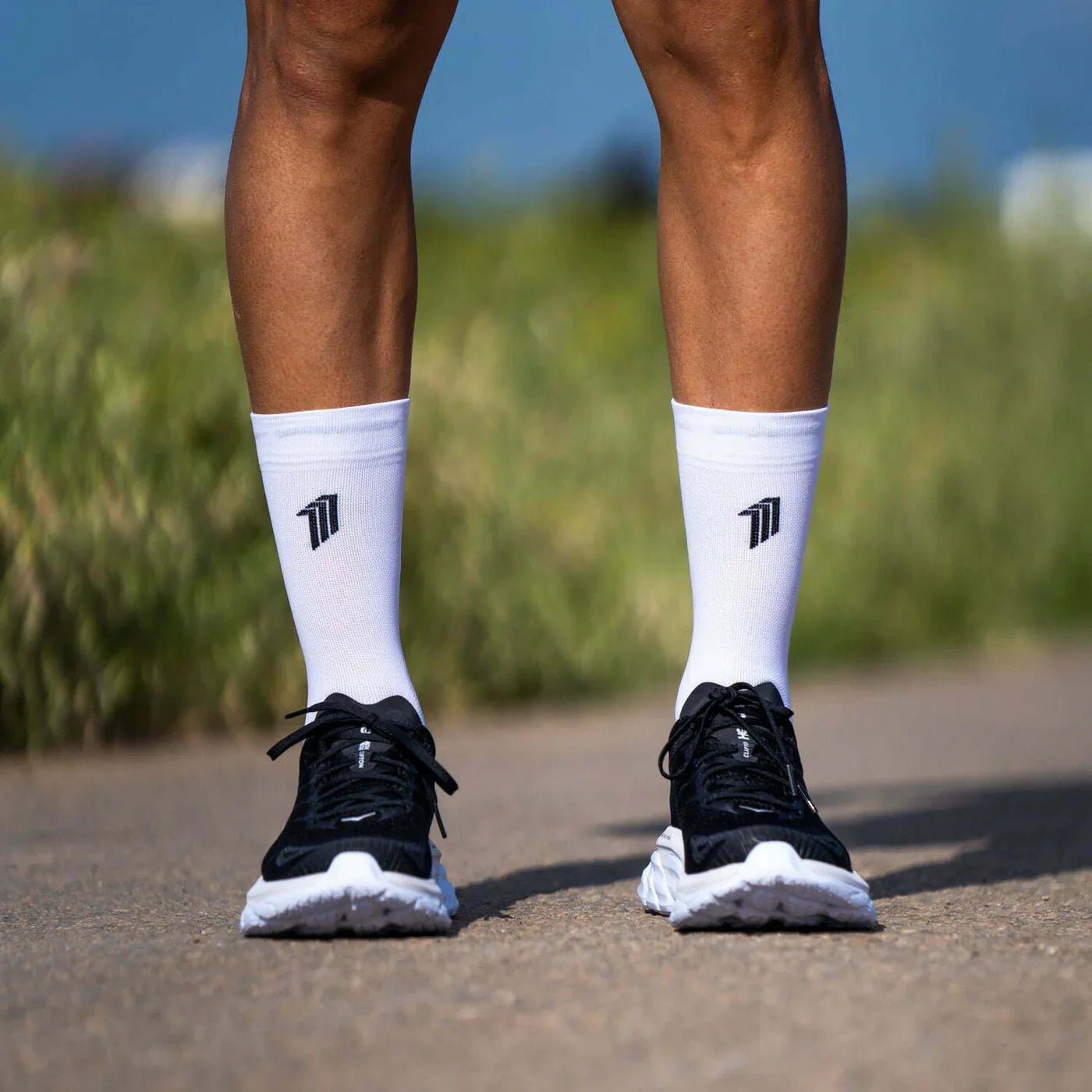 Seven Mile White – Running Socks