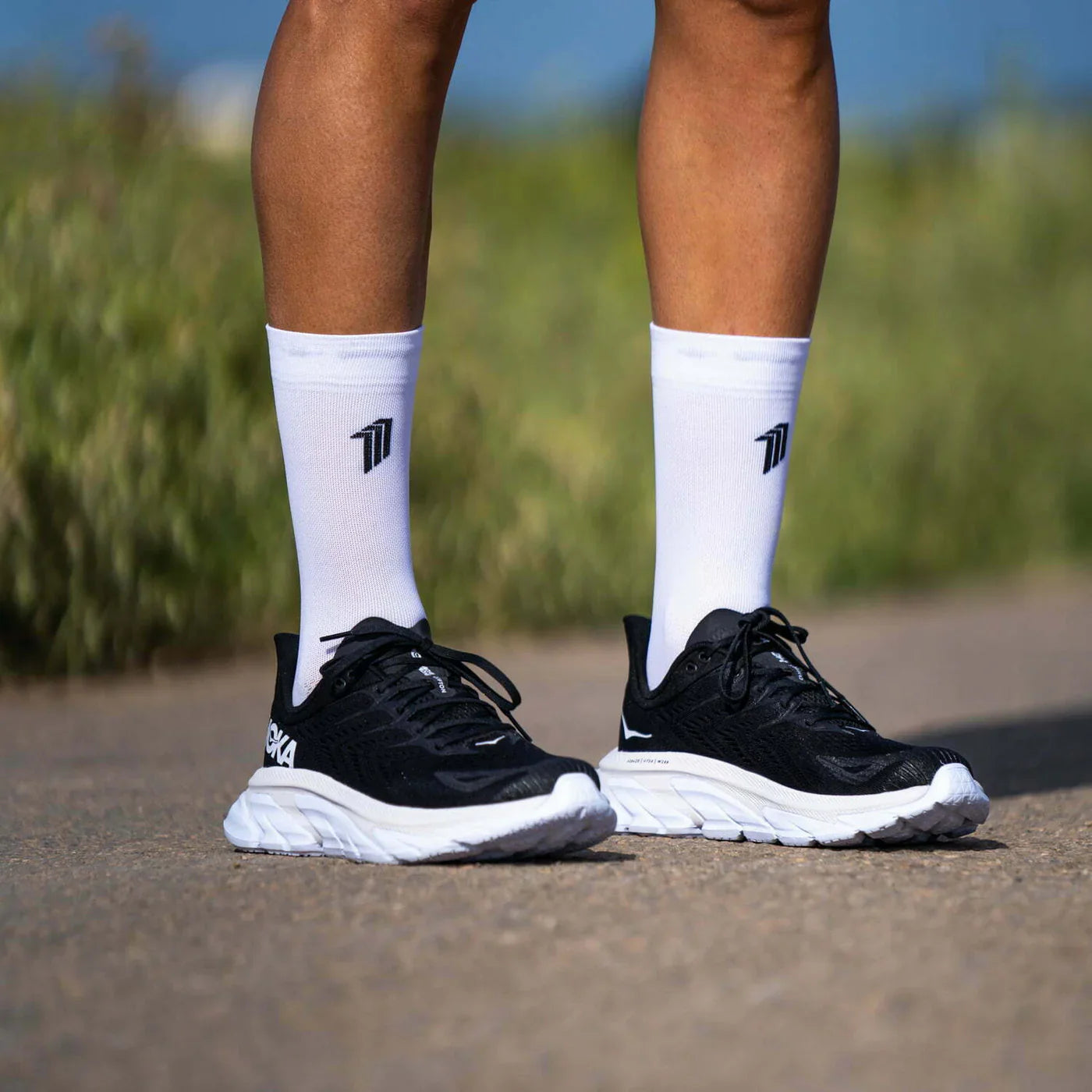 Seven Mile White – Running Socks