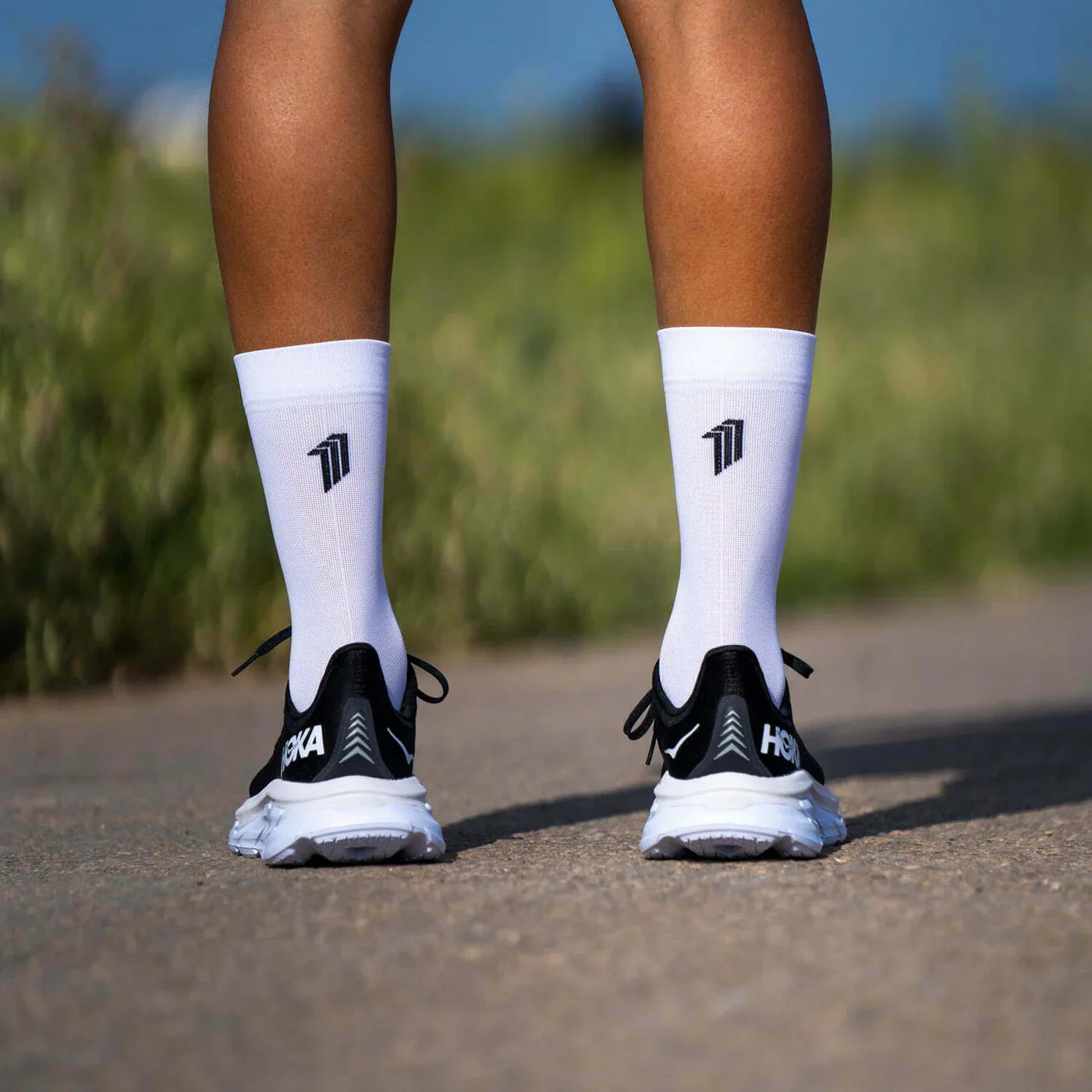 Seven Mile White – Running Socks
