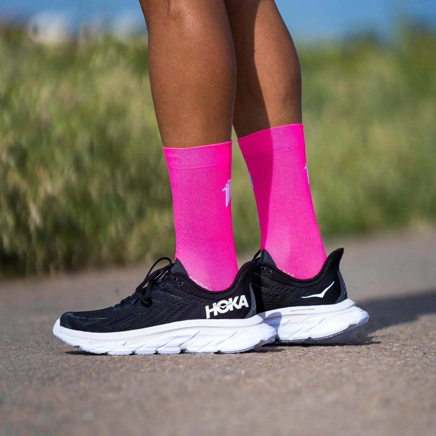 Seven Mile Pink – Running Socks
