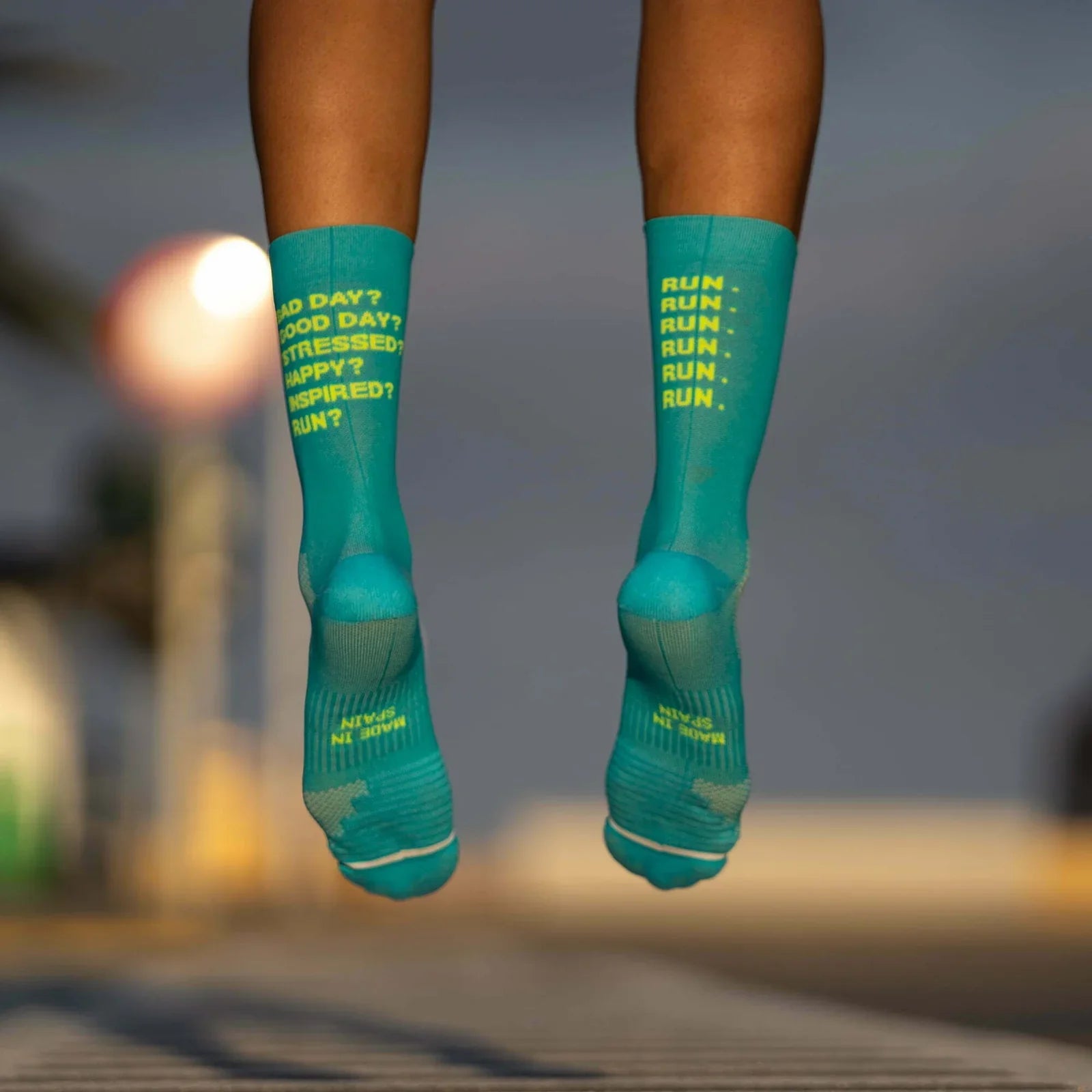 Just Run Green - Running Socks