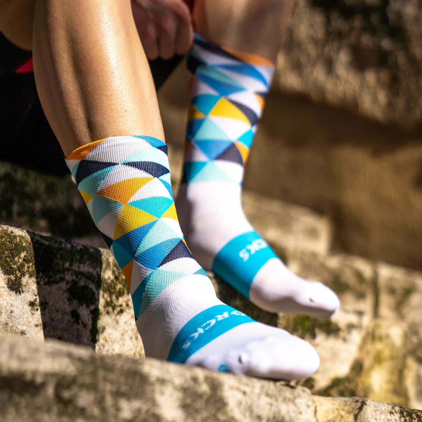 Col De Rates Blue – Cycling Socks