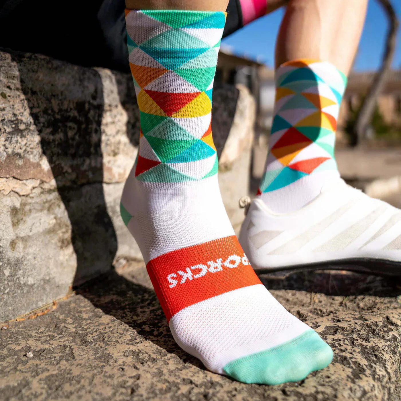 Col De Rates Green – Cycling Socks