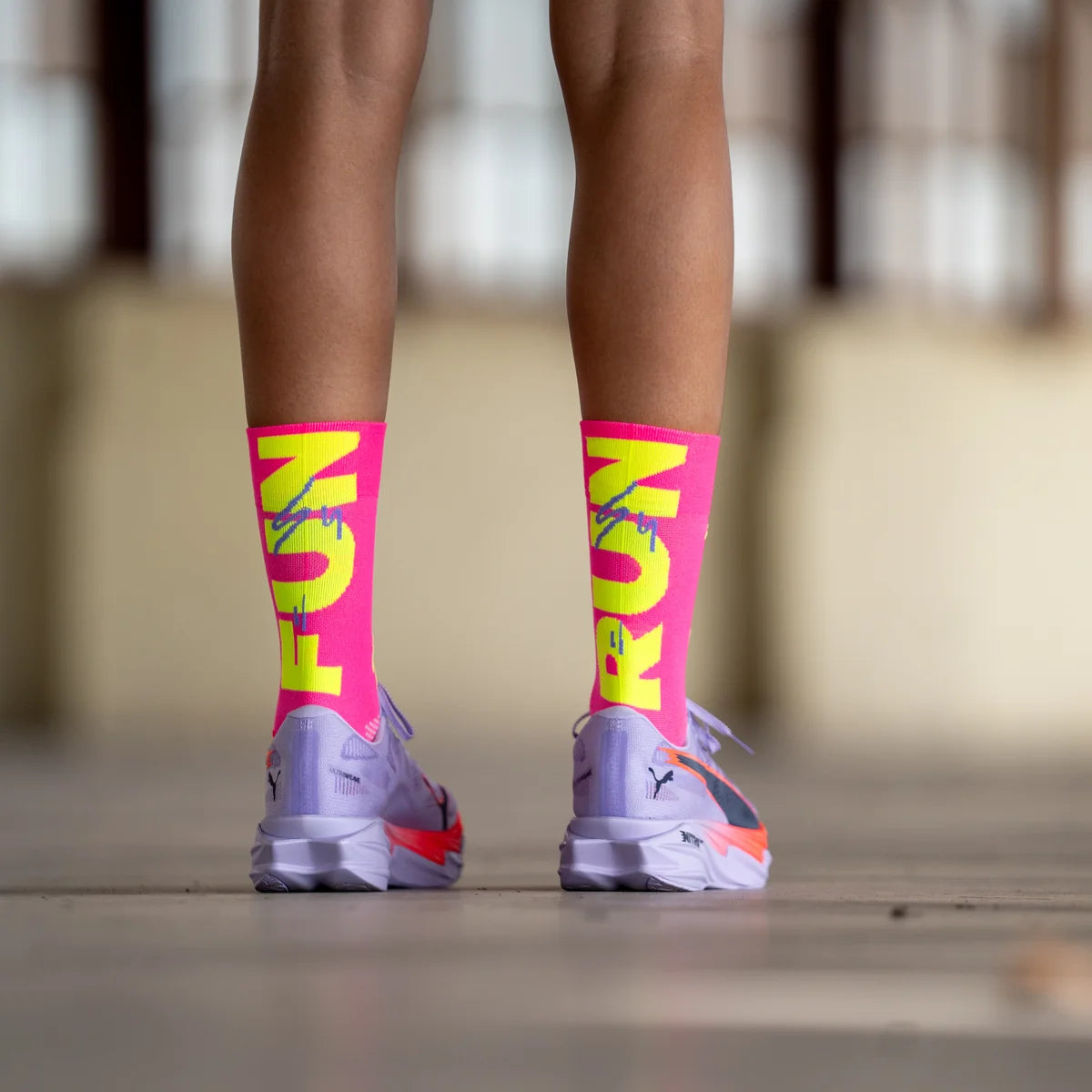 Fun Run Pink - Running Socks