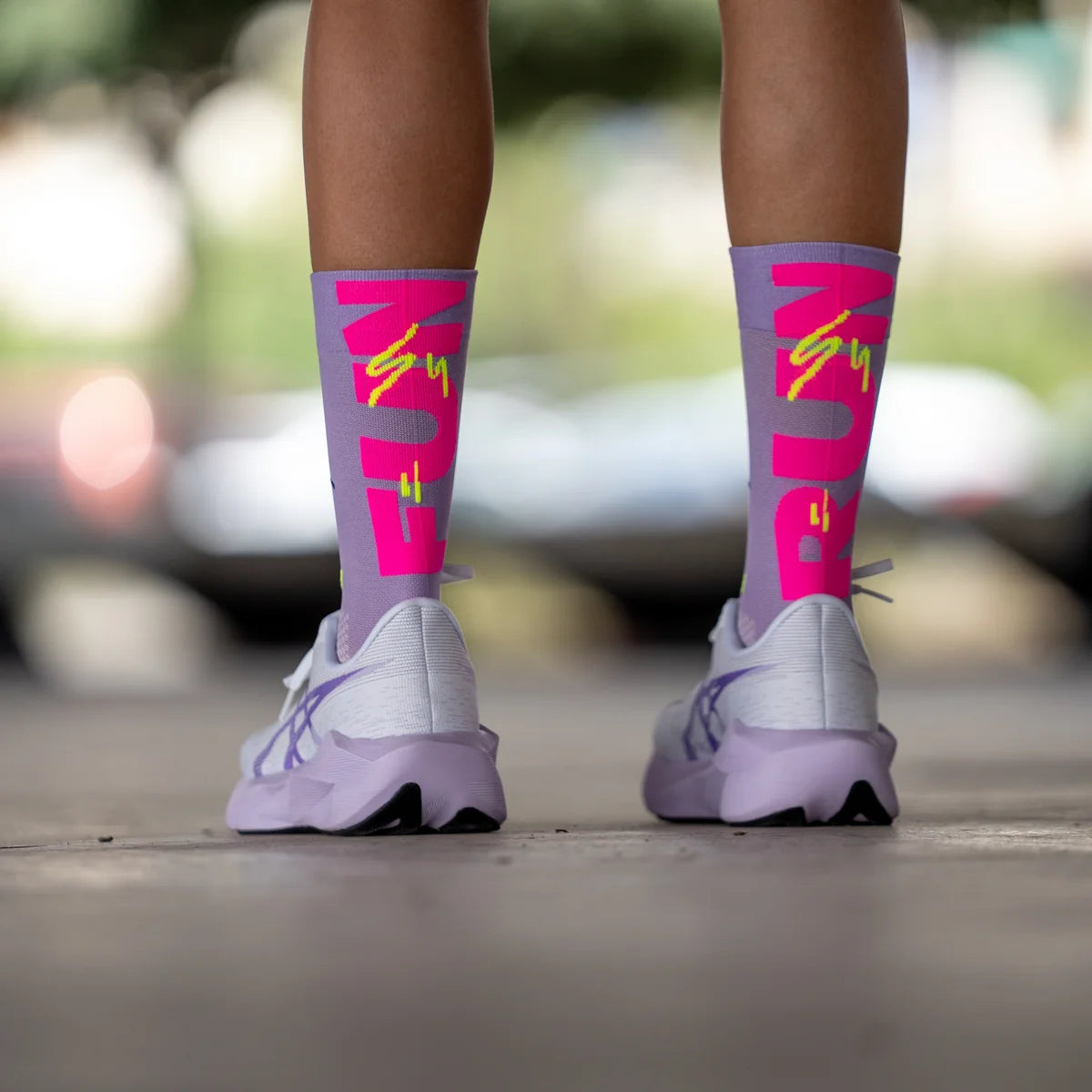Fun Run Purple - Running Socks