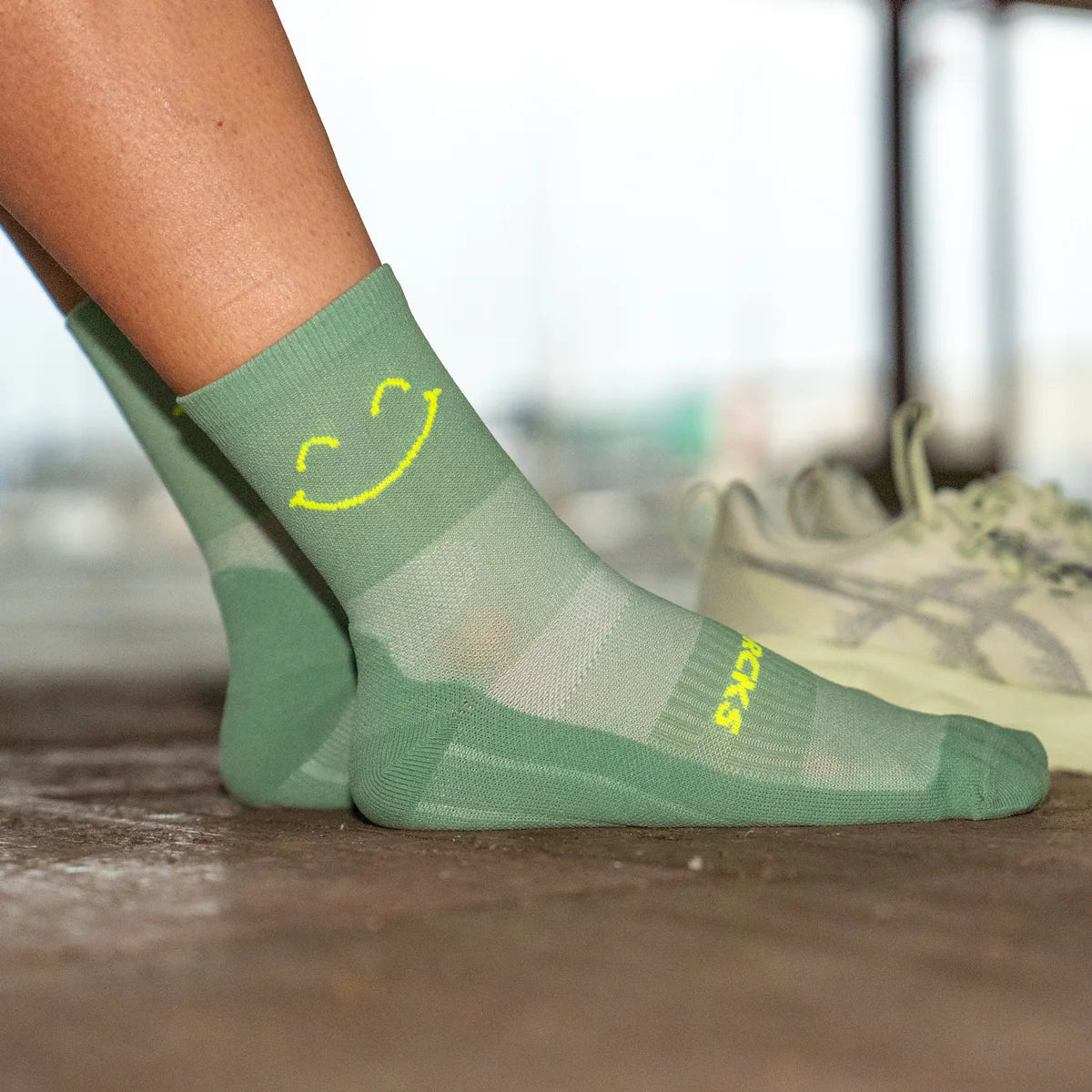 Happy Mode Green – Running Ultralight Socks
