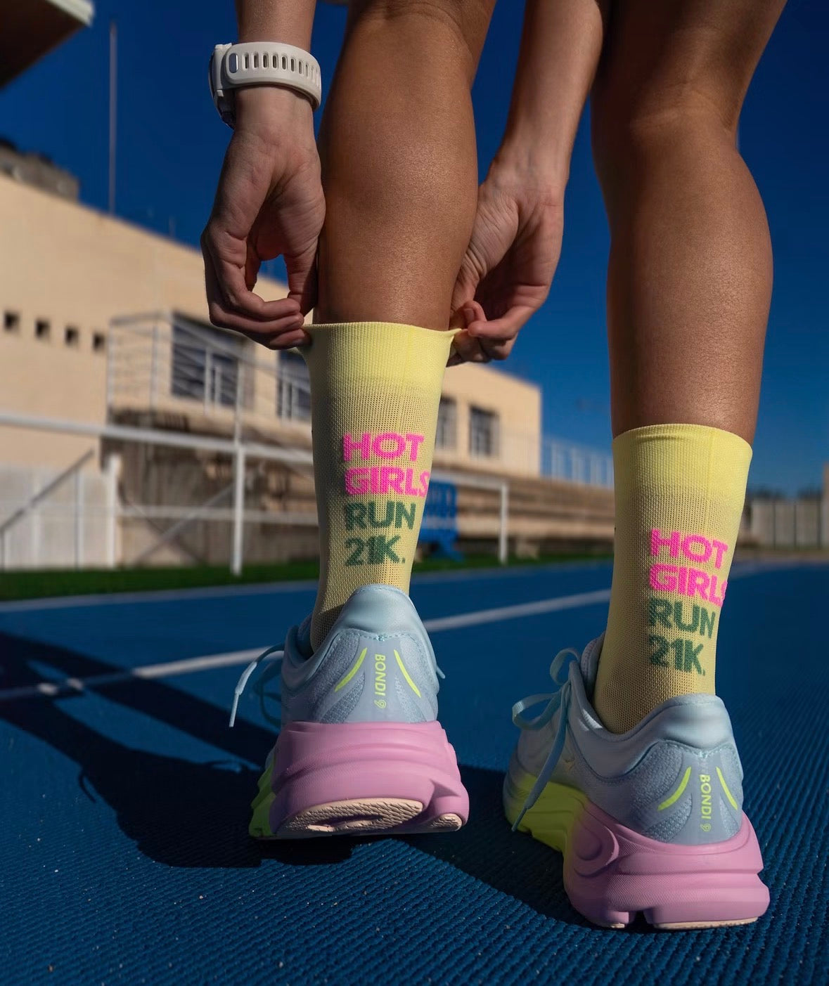 Hot Girls Yellow - Running Socks