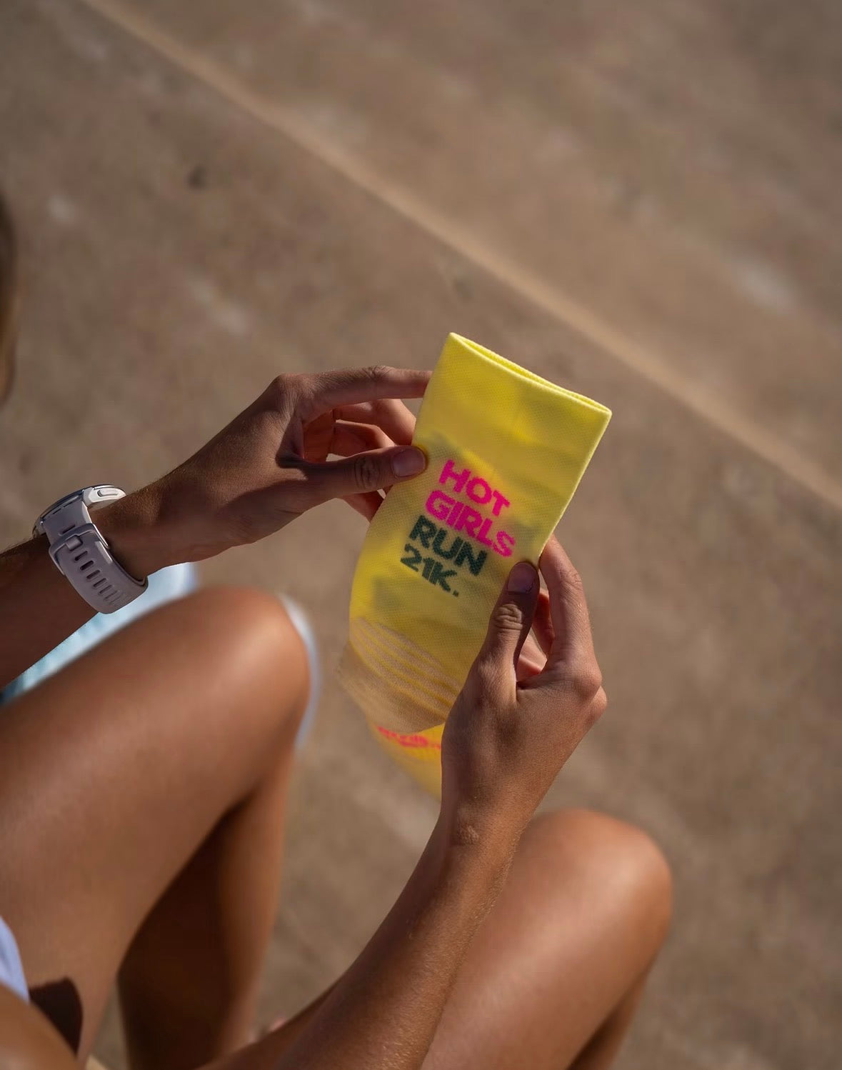 Hot Girls Yellow - Running Socks