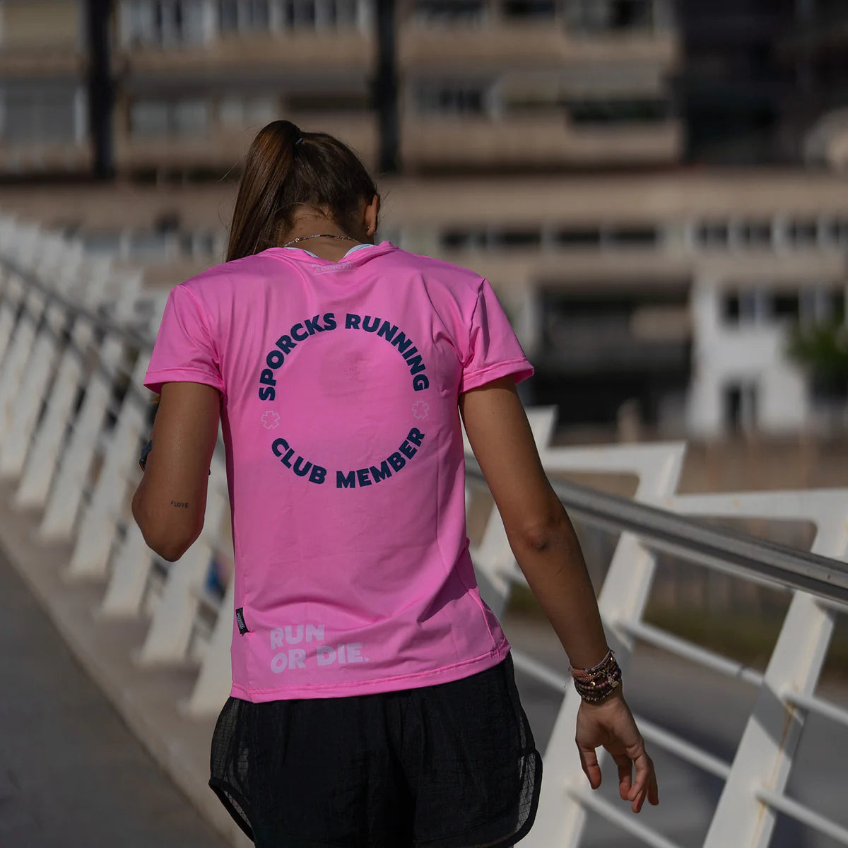 Run Or Die Pink - Woman Technical T-Shirt