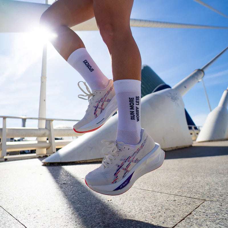 Run More White - Running Socks