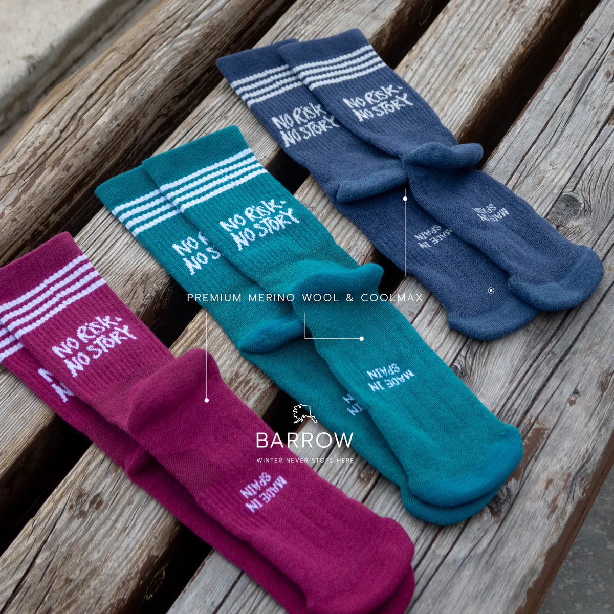 No Risk Green - Running Socks