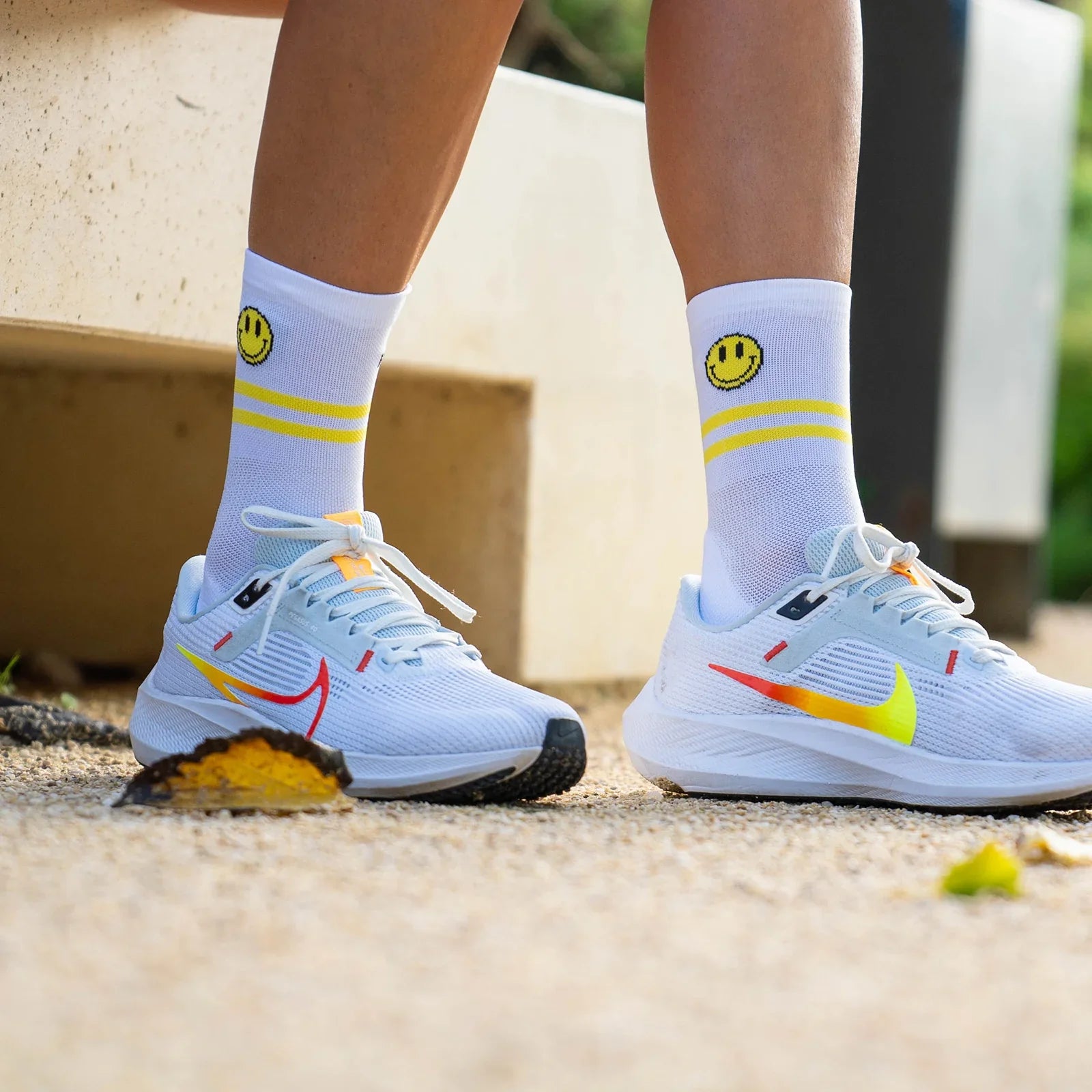 Happy Run White – Running Ultralight Socks