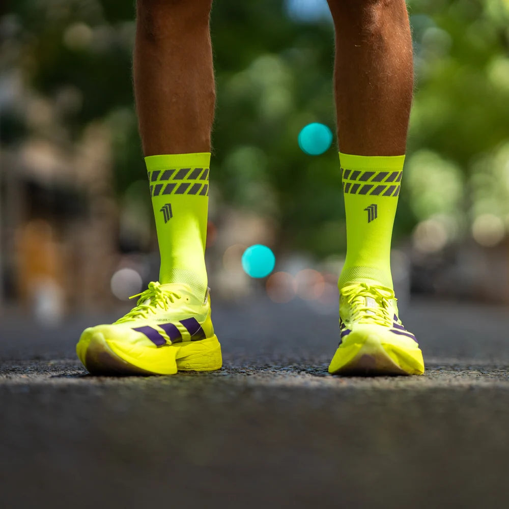 Ultralight Pro Striped Yellow - Run Ultralight Socks
