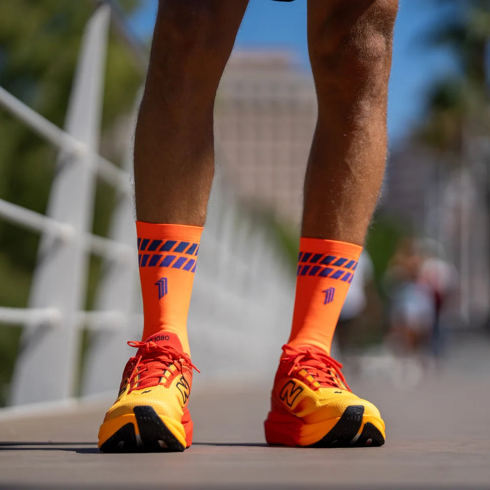 Ultralight Pro Striped Orange - Run Ultralight Socks