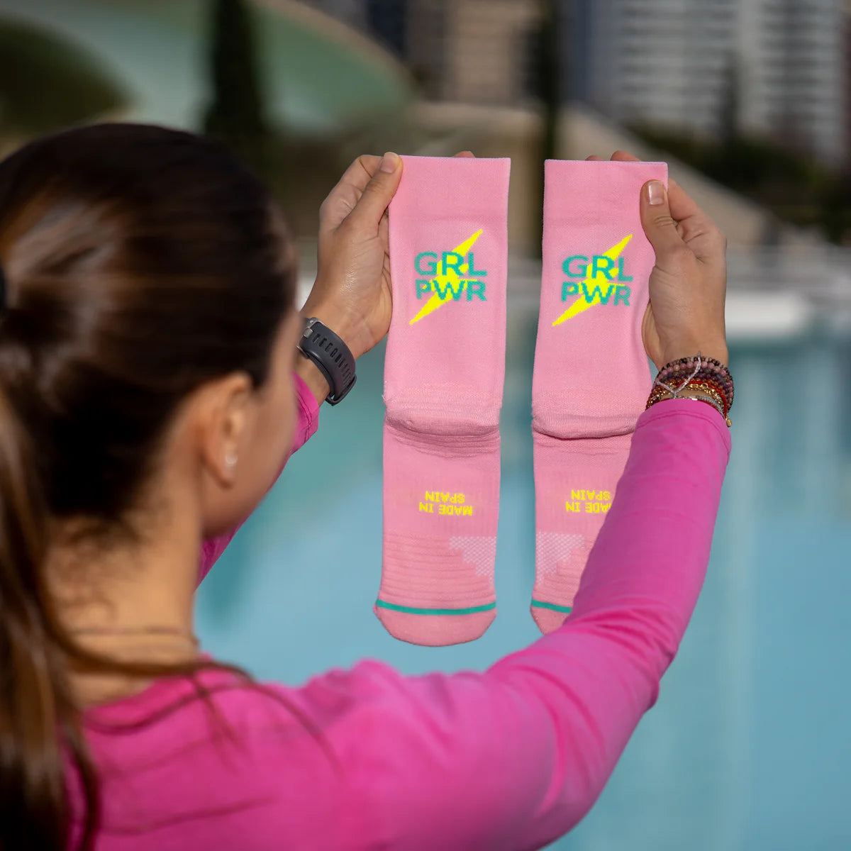 Girls Power Pink - Running Socks