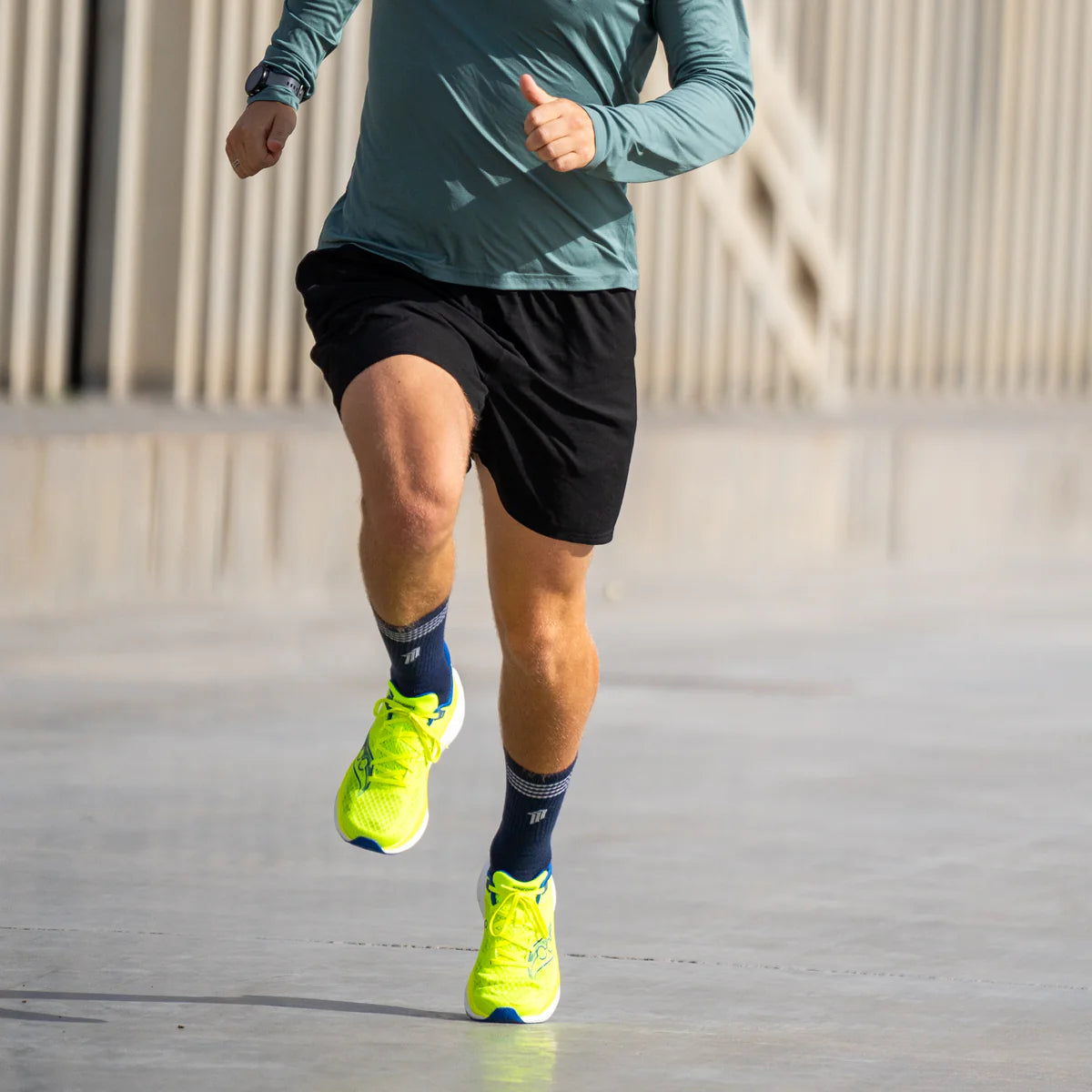 No Risk Blue - Running Socks