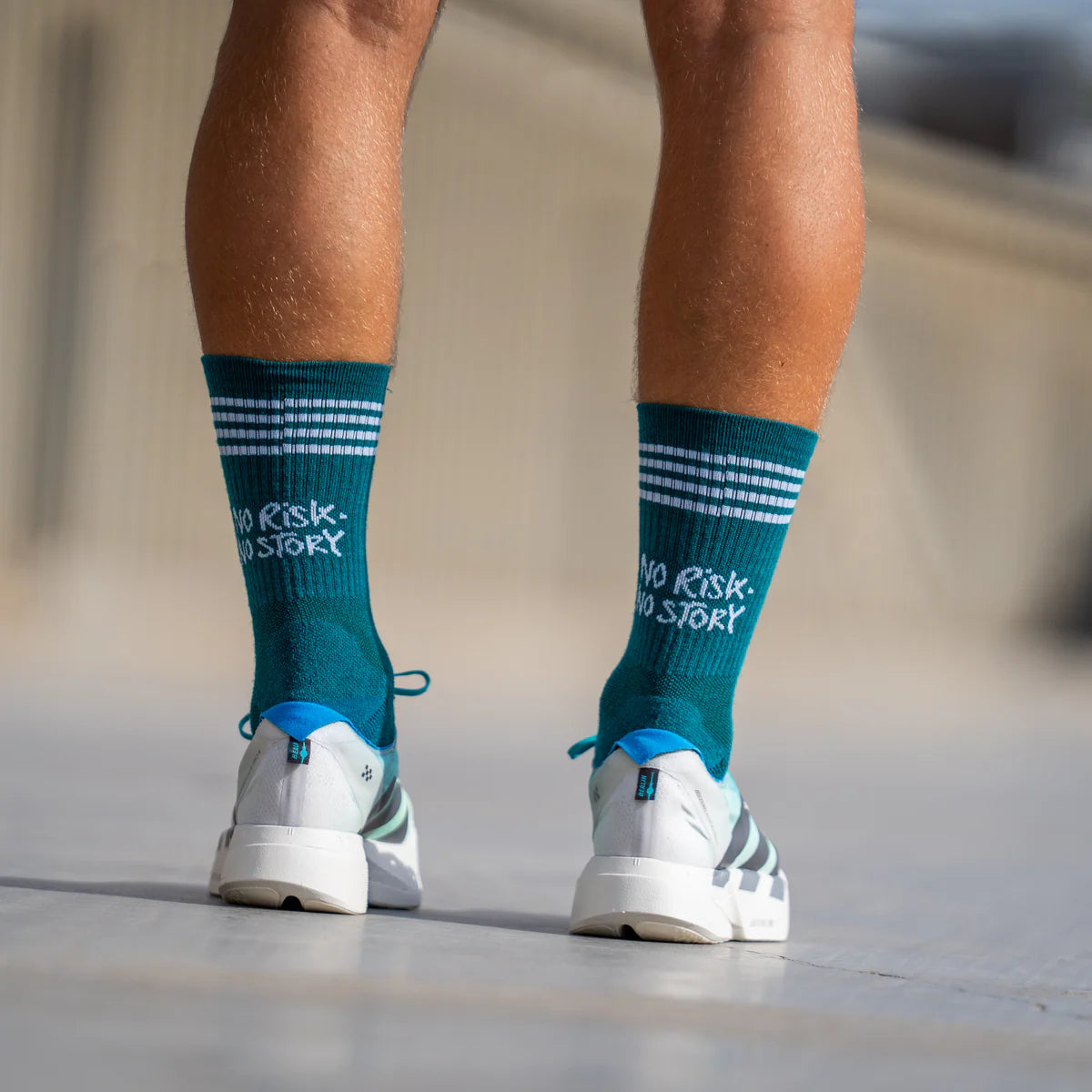 No Risk Green - Running Socks