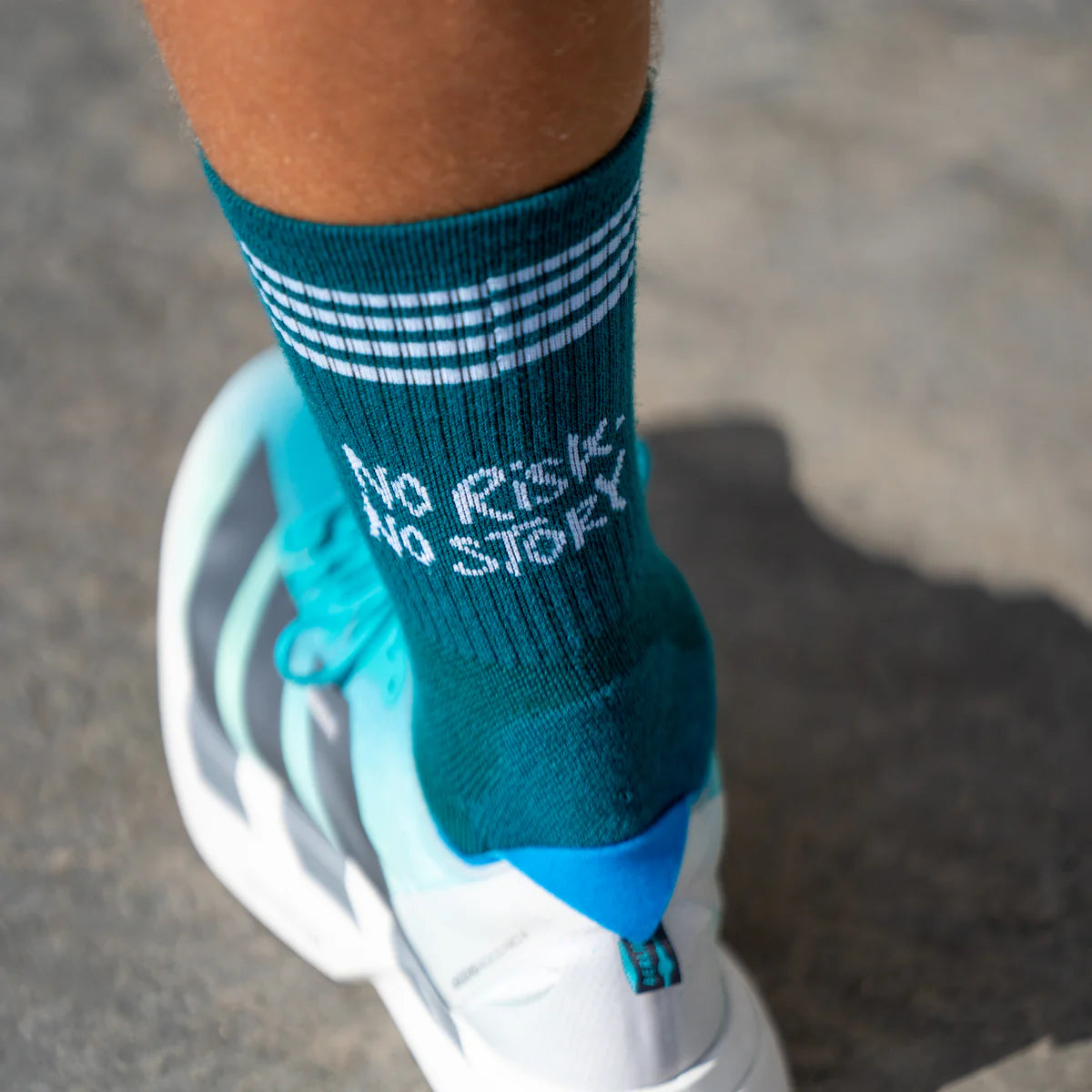 No Risk Green - Running Socks