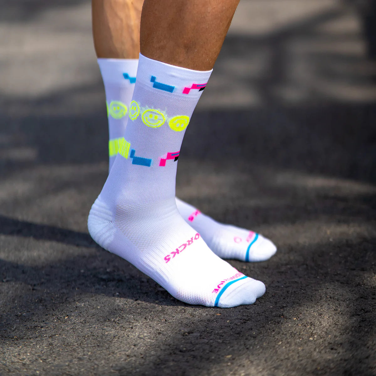 80`S Night White - Running Socks