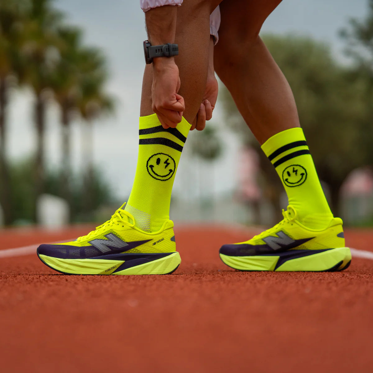 Electrified Yellow - Running Socks