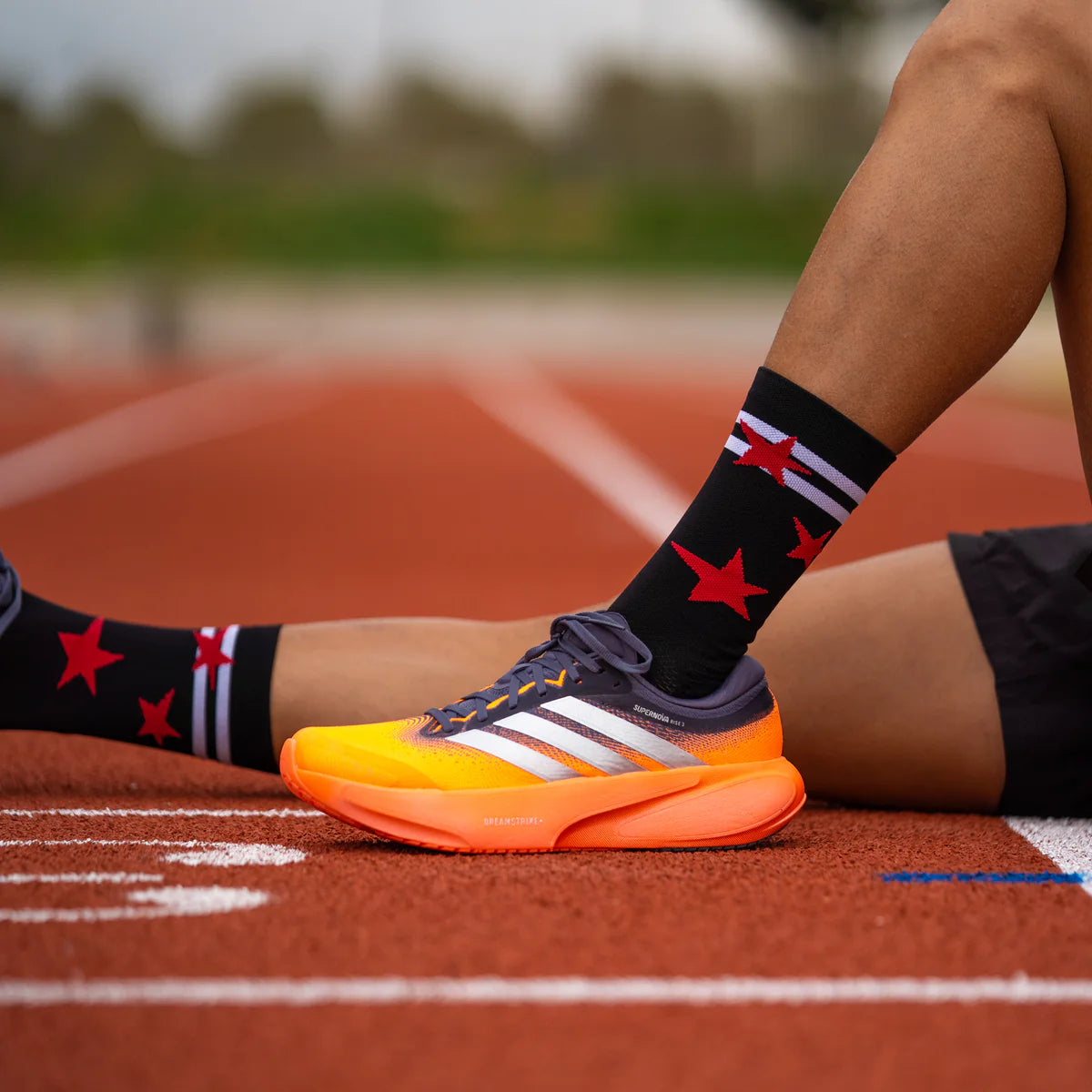 Run Star Red - Running Socks
