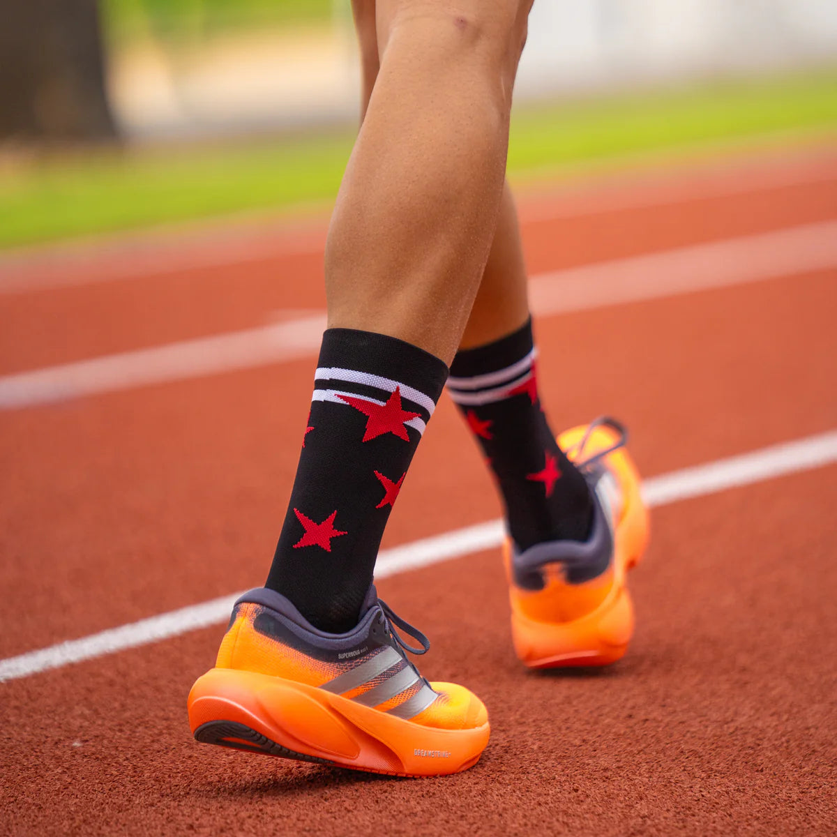 Run Star Red - Running Socks