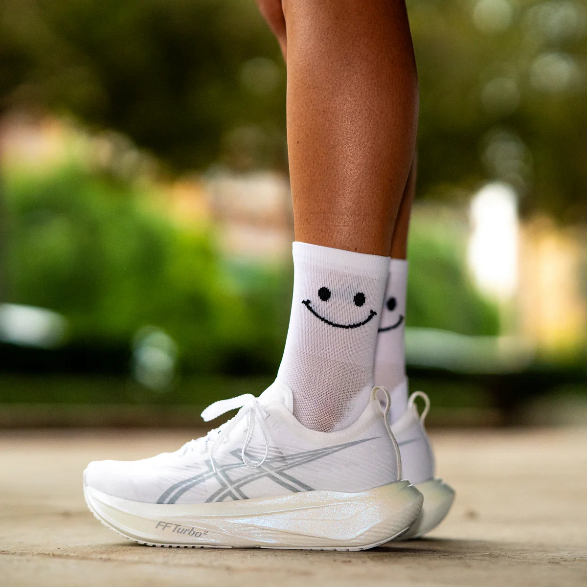 Happy Mode White – Running Ultralight Socks